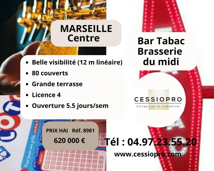 Fonds de commerce à vendre - Café - Hôtel - Restaurant - Marseille 02 (13002)...