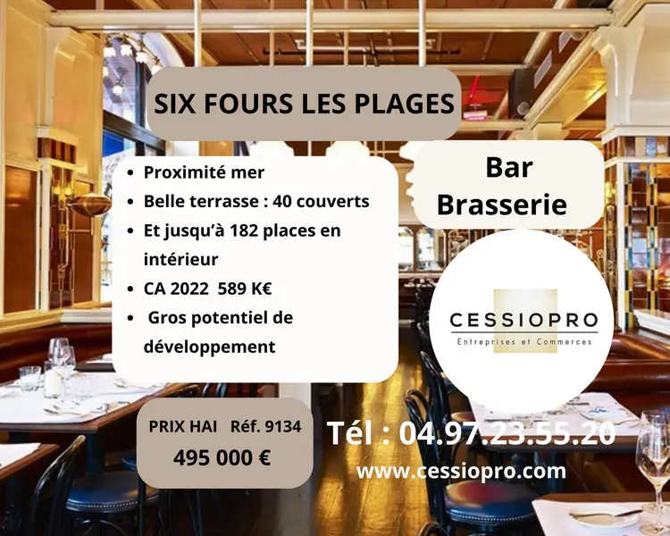 Fonds de commerce à vendre - Café - Hôtel - Restaurant - Six-Fours-Les-Plages...