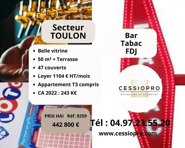 BAR TABAC FDJ SECTEUR TOULON