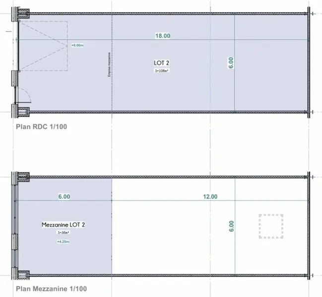 A louer Locaux d'activité 144m² Le Grand-Lemps