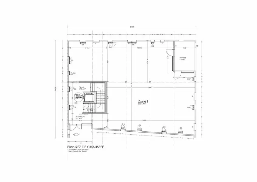 A VENDRE POITIERS SUD - PLATEAU DE BUREAUX NEUF SECTEUR AUCHAN - 284M2