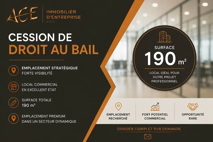 CESSION DROIT AU BAIL - VIEILLE VILLE NICE