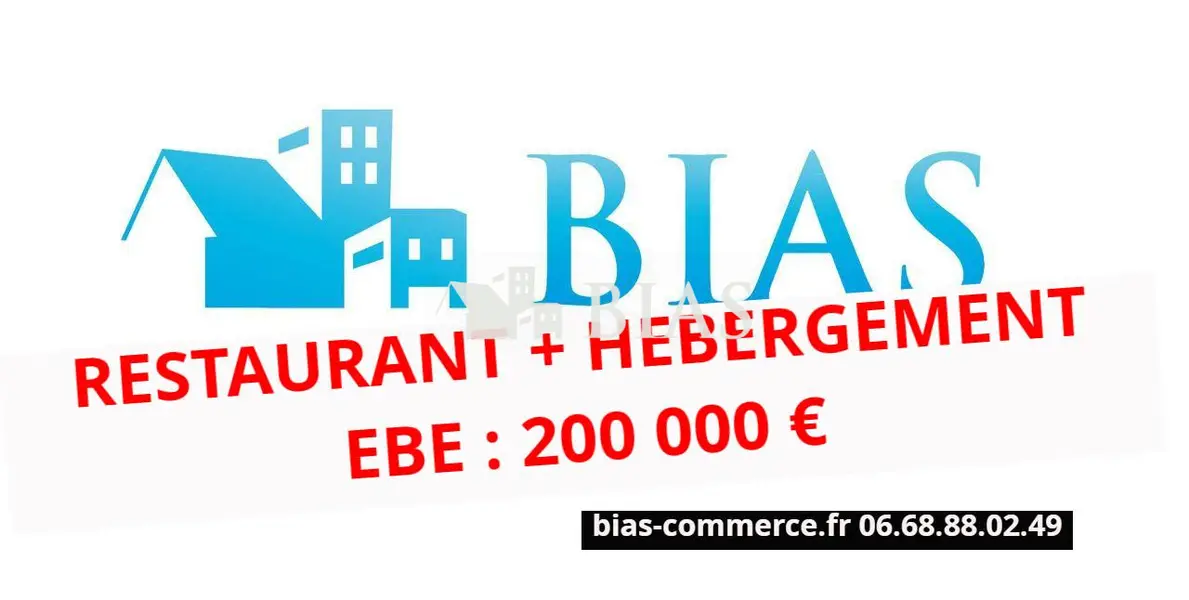 RESTAURANT 200 000 € EBE avec Chambres à vendre MURS & FONDS
