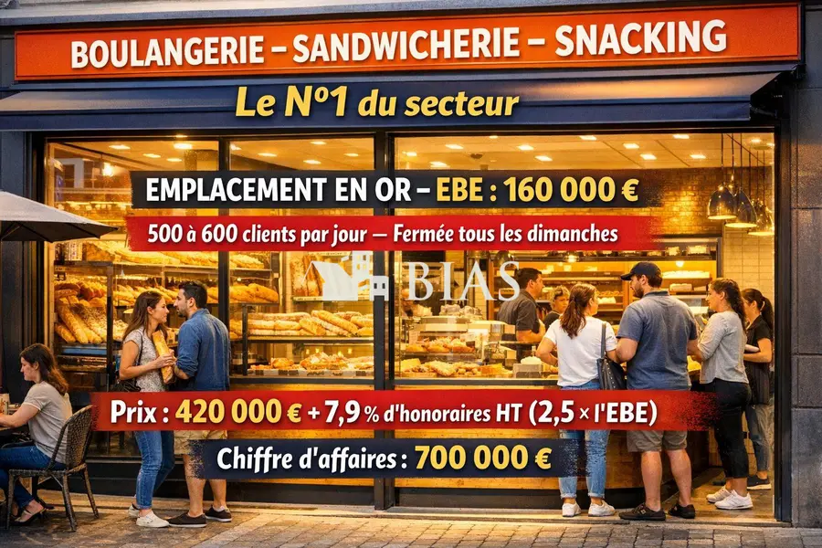 A vendre Fonds de commerce 130m² Rouen