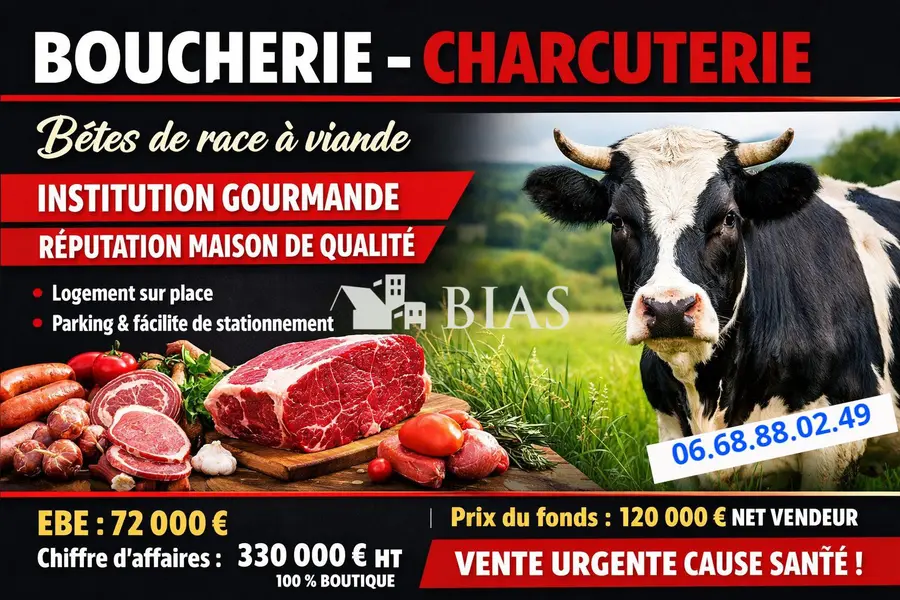A vendre Fonds de commerce 70m² Amécourt